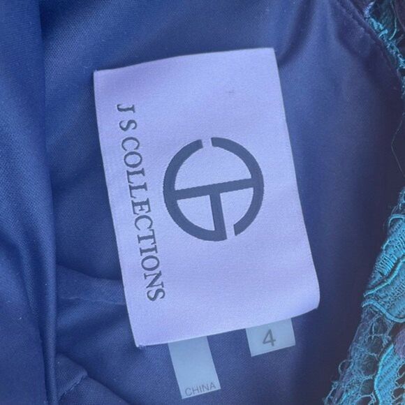 JS Collection Cocktail Dress Soutache Short Sleeve Boat Neck Midi Womens 4 NEW - Picture 4 of 5